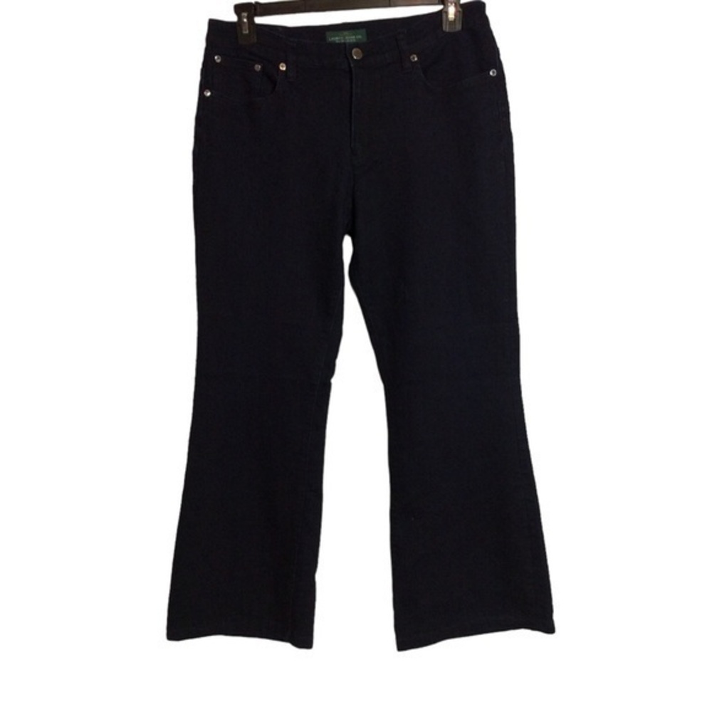 Lauren Ralph Lauren dark wash modern flare jeans. Stretch size 12.